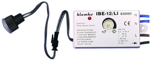 Schemerschakelaar Inbouw Klemko - IBE-12/LI Schemerschakelaar Inbouw Klemko - IBE-12/LI