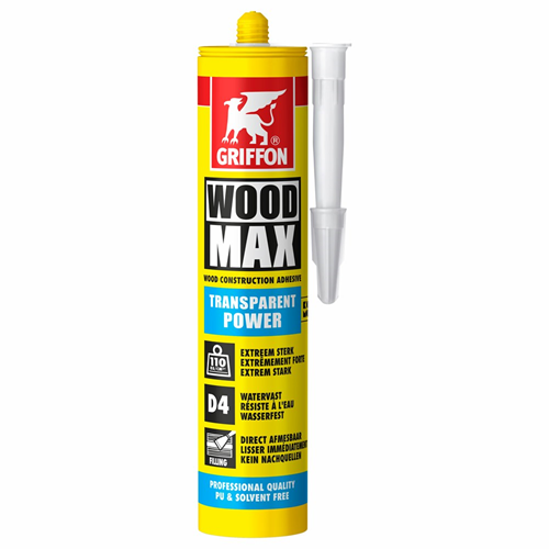 Constructielijm Watervast Griffon - D4 WOOD MAX POWER 320G TRANS Constructielijm Watervast Griffon - D4 WOOD MAX POWER 320G TRANS