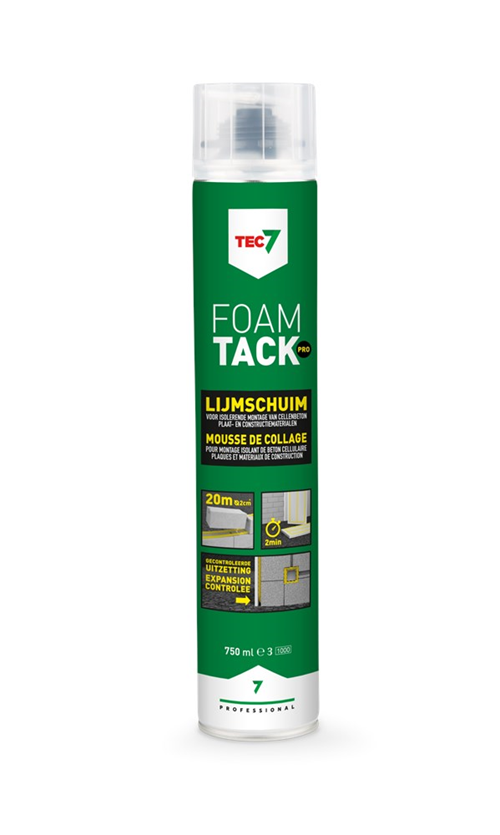 Lijmschuim Tec7 - FOAMTACK 750ML Lijmschuim Tec7 - FOAMTACK 750ML