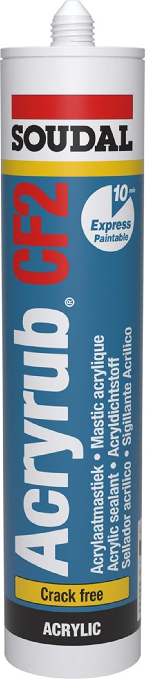 Acrylaatkit Soudal - ACRYRUB CF2 310ML WIT Acrylaatkit Soudal - ACRYRUB CF2 310ML WIT