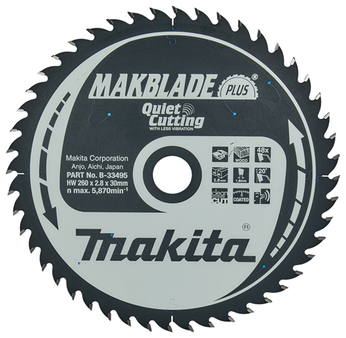 Cirkelzaagblad Hm Makita - 260X2.8X30MM 48T ATB Cirkelzaagblad Hm Makita - 260X2.8X30MM 48T ATB