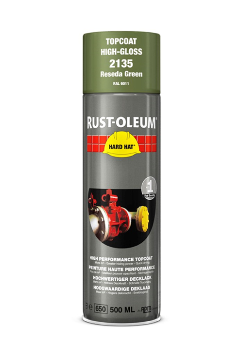 Deklaag Hardhat Rust-Oleum - 2135 500ML RAL 6011 RESEDAGROEN Deklaag Hardhat Rust-Oleum - 2135 500ML RAL 6011 RESEDAGROEN