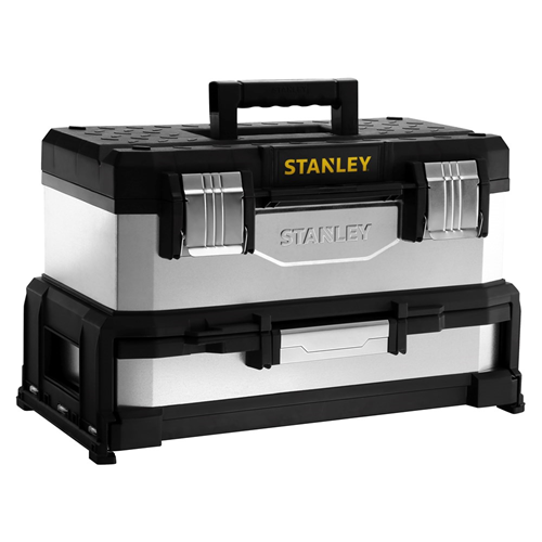 Gereedschapskist Galva/Zwart Stanley - MP 20'' MET LADEBAK Gereedschapskist Galva/Zwart Stanley - MP 20'' MET LADEBAK