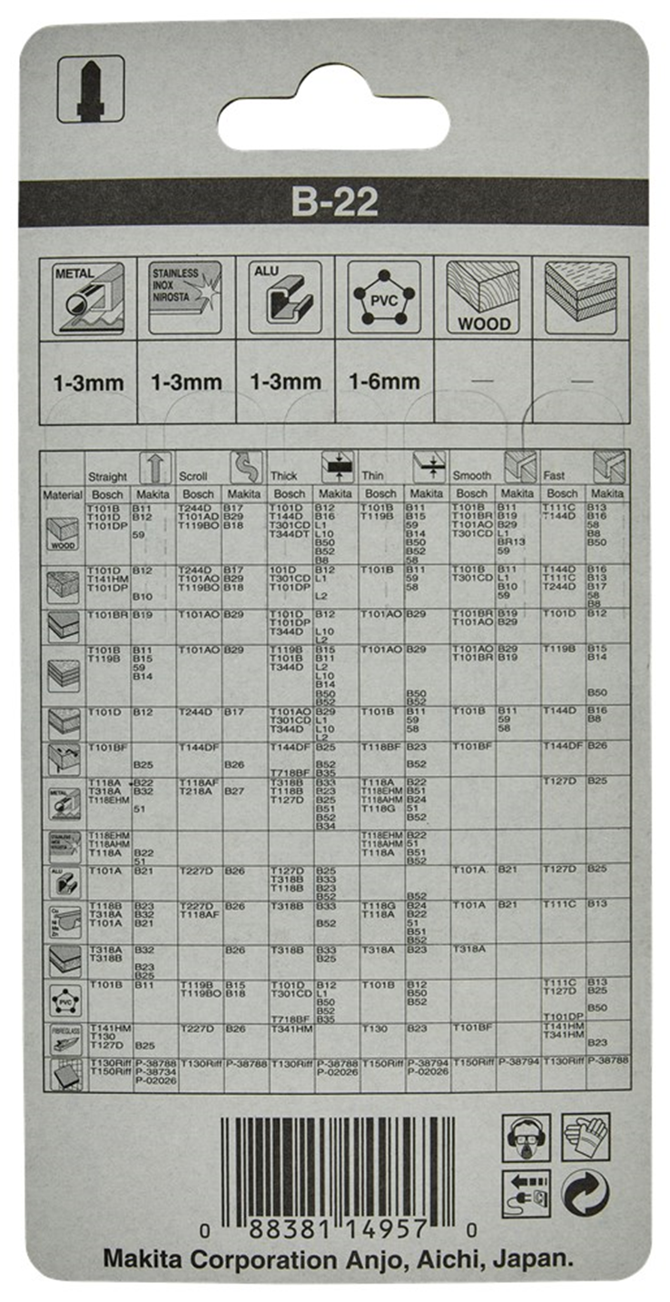 decoupeerzaagblad makita for bi-metal decoupeerzaagblad makita for bi-metal