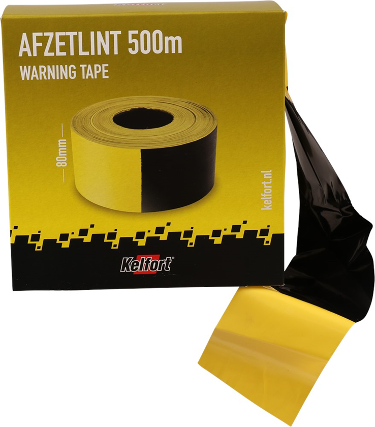 afzetlint zwart/geel kelfort afzetlint zwart/geel kelfort