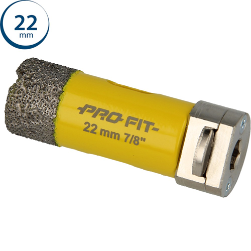 Gatzaag Diamond Dry Profit - Ø 22MM CLICK&DRILL HEX 8MM Gatzaag Diamond Dry Profit - Ø 22MM CLICK&DRILL HEX 8MM
