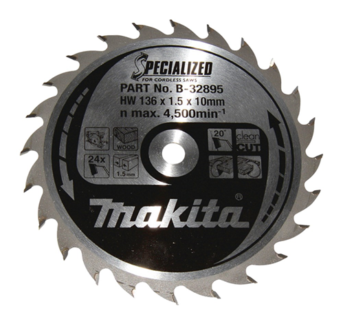 Cirkelzaagblad Makita - 136X1.5X10MM 24T ATAF Cirkelzaagblad Makita - 136X1.5X10MM 24T ATAF