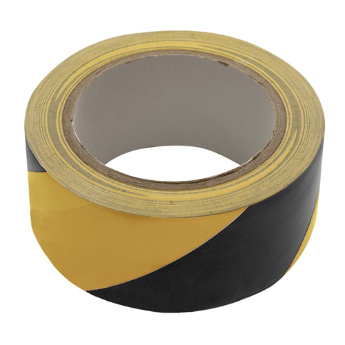 Vloermarkeringstape Deltafix - 50MM 33M ZWART/GEEL Vloermarkeringstape Deltafix - 50MM 33M ZWART/GEEL