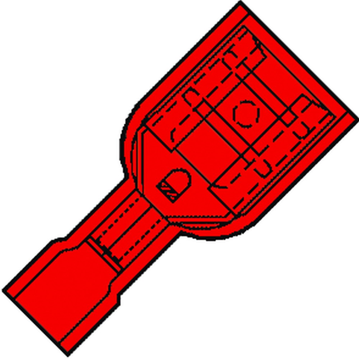 kabelschoen vlakstekerhuls rood kabelschoen vlakstekerhuls rood