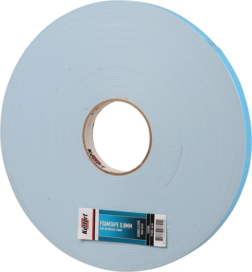 Foamtape Dubbelzijdig Kelfort - 19X1.5MM 33M WIT Foamtape Dubbelzijdig Kelfort - 19X1.5MM 33M WIT