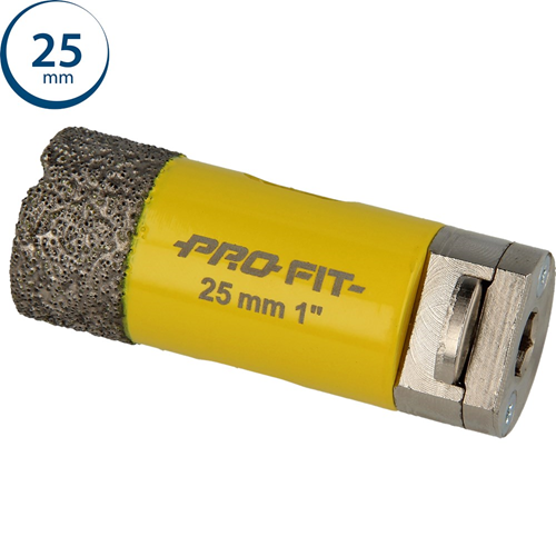 Gatzaag Diamond Dry Profit - Ø 25MM CLICK&DRILL HEX 8MM Gatzaag Diamond Dry Profit - Ø 25MM CLICK&DRILL HEX 8MM