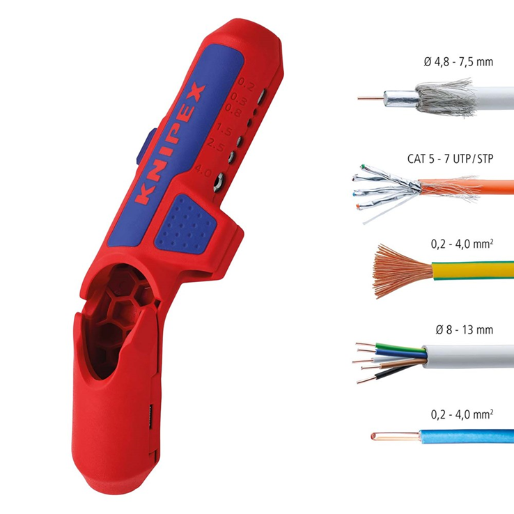 kabelontmantelingsmes ergostrip knipex kabelontmantelingsmes ergostrip knipex