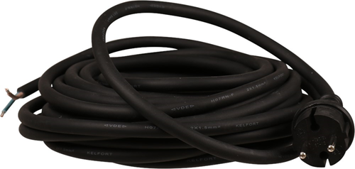 Vervangingssnoer Neopreen - 2X1.5MM2 ZWART 10M  IP44 Vervangingssnoer Neopreen - 2X1.5MM2 ZWART 10M  IP44