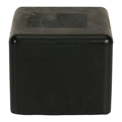 Mokerdop Rubber Zacht Zwart - 1500GR 42X42MM Mokerdop Rubber Zacht Zwart - 1500GR 42X42MM
