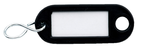 Sleutellabel Kunststof - ZWART Sleutellabel Kunststof - ZWART