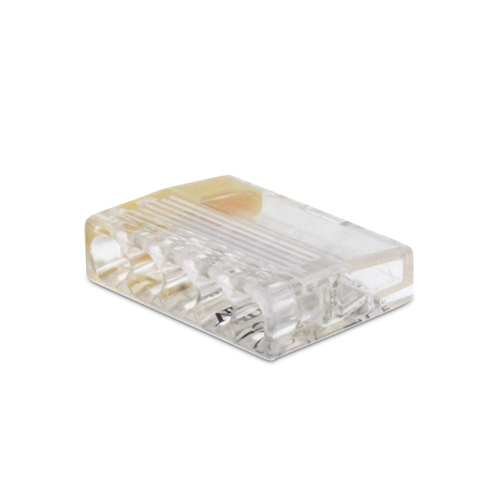 Lasklem 5-Voudig Transparant/Geel - 5X2.5MM2 24A Lasklem 5-Voudig Transparant/Geel - 5X2.5MM2 24A