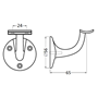 leuninghouder aluminium f1 hermeta-3 leuninghouder aluminium f1 hermeta-3