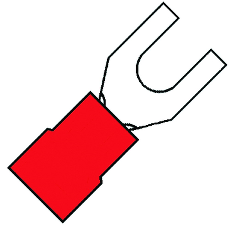 kabelschoen vork geisoleerd rood kabelschoen vork geisoleerd rood