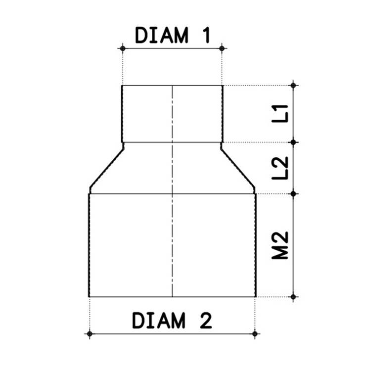 verloop pvc grijs hwa/rwa verloop pvc grijs hwa/rwa