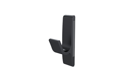 Magneethaak Aluminium Mat Zwart Hermeta - 0150-18 Magneethaak Aluminium Mat Zwart Hermeta - 0150-18
