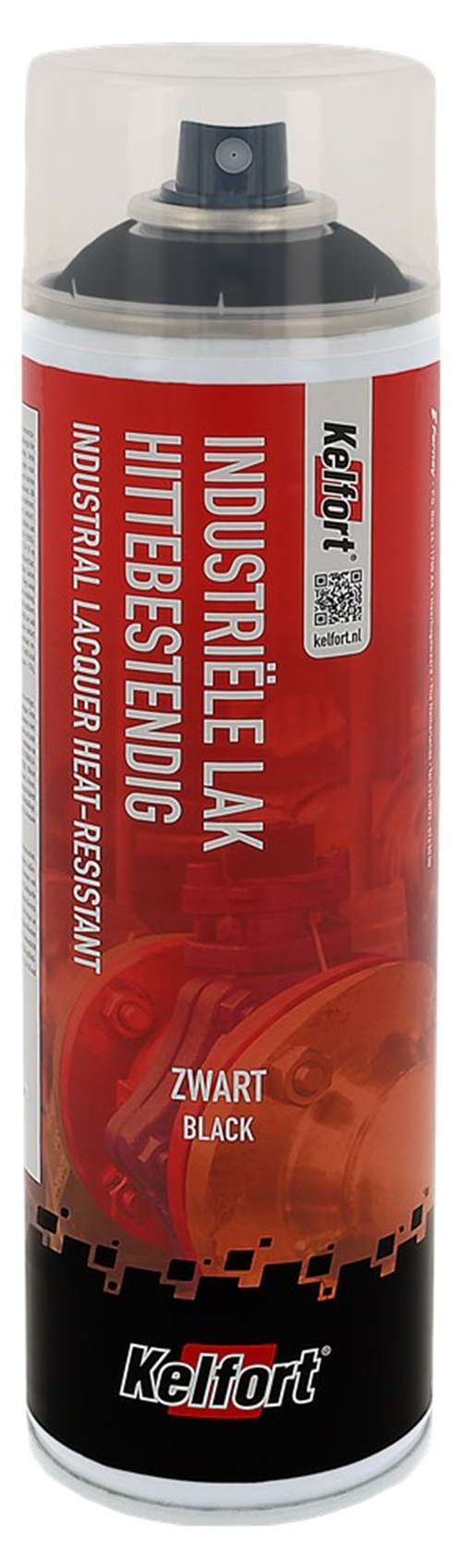 Deklaag Hittebestendig Kelfort - 500ML ZWART MAT Deklaag Hittebestendig Kelfort - 500ML ZWART MAT