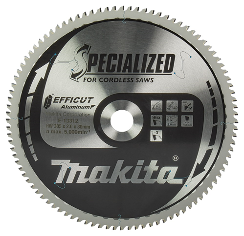 Cirkelzaagblad Hm Makita - 305X2.0X30MM 96T NEGATIEF Cirkelzaagblad Hm Makita - 305X2.0X30MM 96T NEGATIEF