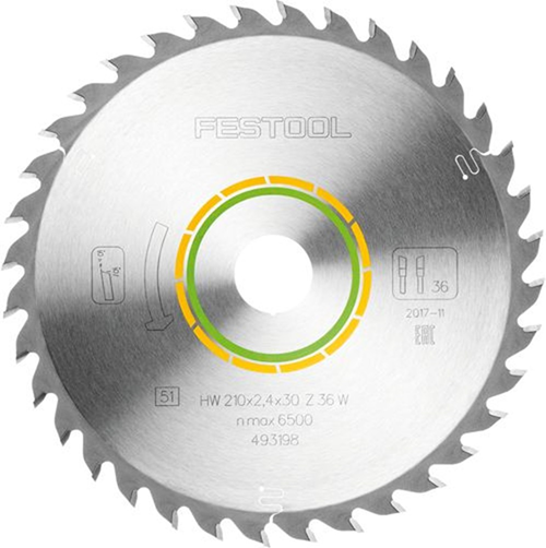 Cirkelzaagblad Hm Festool - 210X2.4X30MM 36W Cirkelzaagblad Hm Festool - 210X2.4X30MM 36W