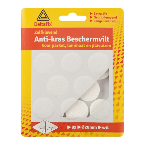 Anti-Krasvilt Deltafix - Ø28MM WIT SET à 8 STUKS Anti-Krasvilt Deltafix - Ø28MM WIT SET à 8 STUKS