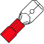 kabelschoen vlaksteker geisoleerd rood kabelschoen vlaksteker geisoleerd rood