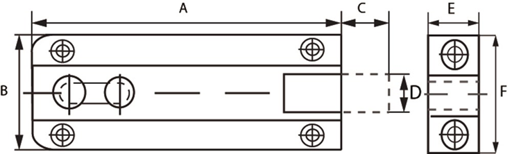 profielschuif vlak messing vernikkeld profielschuif vlak messing vernikkeld