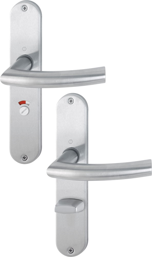 Deurkrukgarnituur Rvs Hoppe - E1430Z/302 WC63/8MM Deurkrukgarnituur Rvs Hoppe - E1430Z/302 WC63/8MM