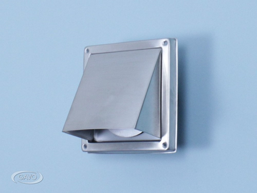 Overdrukrooster Met Kap Rvs Gavo - 150X150MM BUIS Ø100MM Overdrukrooster Met Kap Rvs Gavo - 150X150MM BUIS Ø100MM