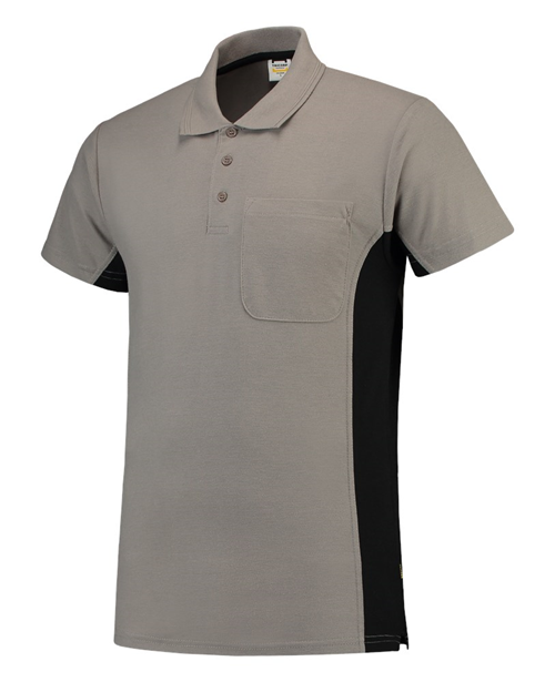 Poloshirt Bicolor Borstzak Tricorp - 202002 GRIJS/ZWART L Poloshirt Bicolor Borstzak Tricorp - 202002 GRIJS/ZWART L