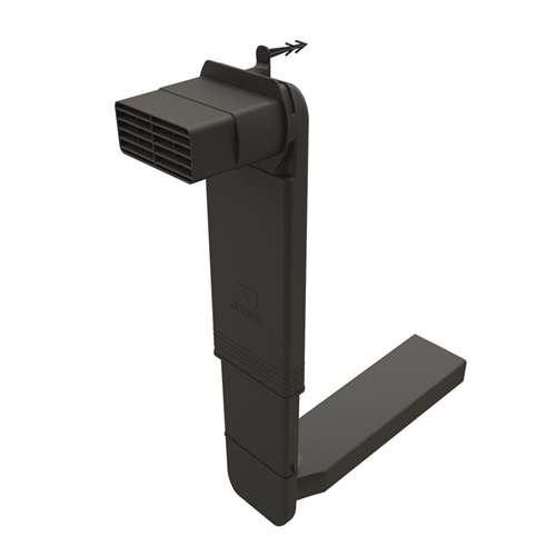 Vloerventilatiekoker Nieuwbouw Ubbink - WF 121.5X30X446/605MM ZWART Vloerventilatiekoker Nieuwbouw Ubbink - WF 121.5X30X446/605MM ZWART