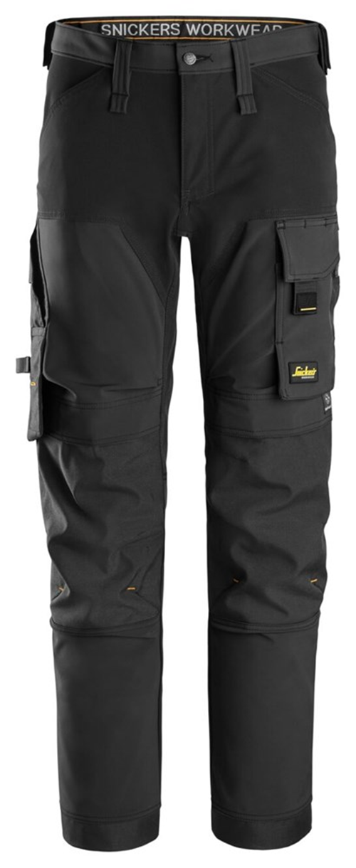 Werkbroek Allroundwork Stretch Snickers - 6375 ZWART 046 Werkbroek Allroundwork Stretch Snickers - 6375 ZWART 046
