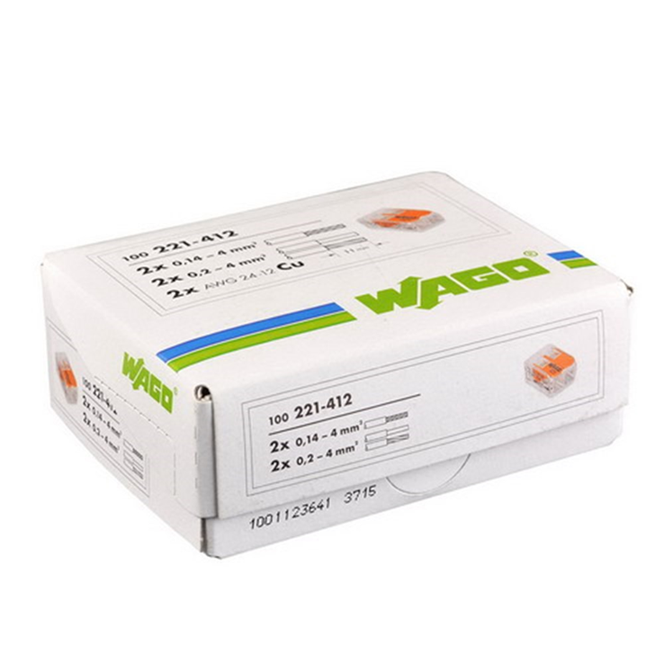 lasklem 2-voudig transparant/oranje wago lasklem 2-voudig transparant/oranje wago