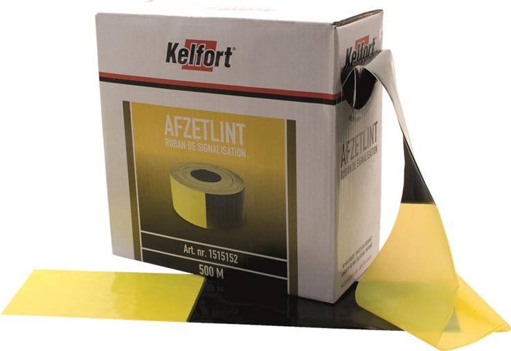 afzetlint zwart/geel kelfort afzetlint zwart/geel kelfort