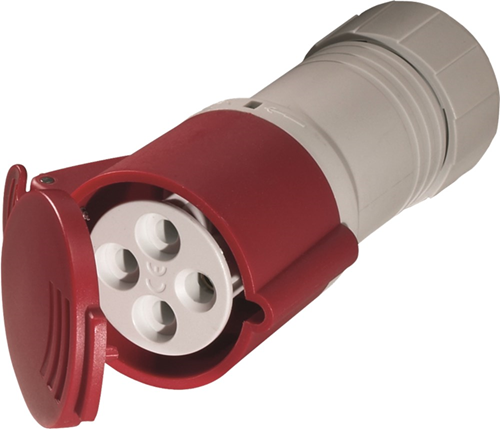 Contrastekker Cee Rood/Grijs Kelfort - 9432/3 400V 32A 4P IP44 Contrastekker Cee Rood/Grijs Kelfort - 9432/3 400V 32A 4P IP44