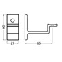 leuninghouder aluminium f1 hermeta-3 leuninghouder aluminium f1 hermeta-3