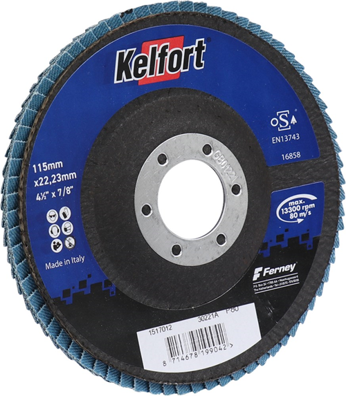 Lamellenslijpschijf Schuin Kelfort - 115X22MM K 80 Lamellenslijpschijf Schuin Kelfort - 115X22MM K 80
