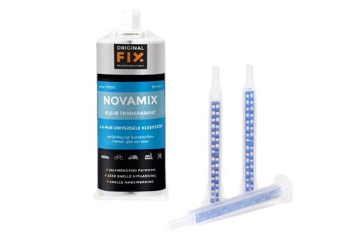 Kleefstof Universeel 2-K-Pur Originalfix - NOVAMIX 50ML TRANSPARANT Kleefstof Universeel 2-K-Pur Originalfix - NOVAMIX 50ML TRANSPARANT