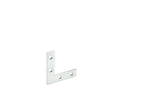 Raamhoek Recht Galfan -  40X 40X10X1.5MM Raamhoek Recht Galfan -  40X 40X10X1.5MM