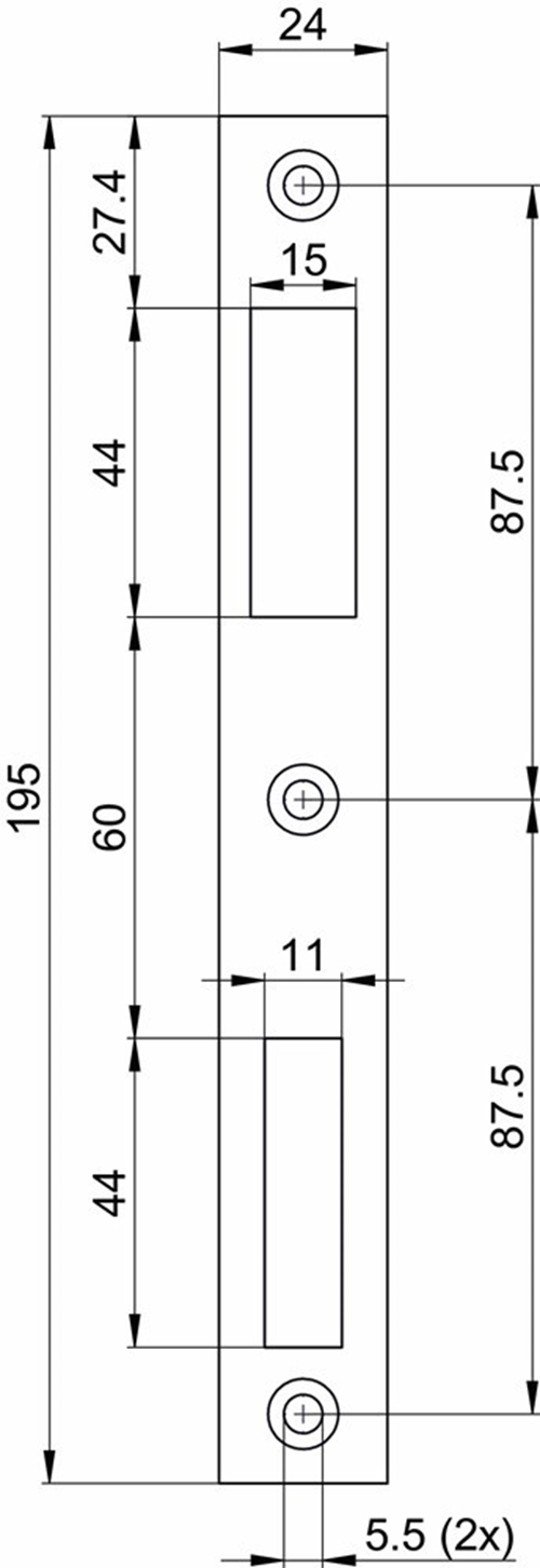 Sluitplaat Rvs Nemef - P9600/17 D&N DIN LS/RS Sluitplaat Rvs Nemef - P9600/17 D&N DIN LS/RS