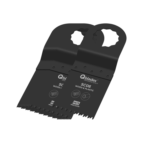 Multizaagblad Precisie Qblades Sc 12K - SC06 34X40MM SET à 10+1 ST Multizaagblad Precisie Qblades Sc 12K - SC06 34X40MM SET à 10+1 ST