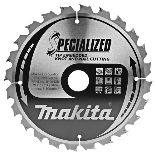 Cirkelzaagblad Hm Makita - 210X1.9X30MM 24T ATB Cirkelzaagblad Hm Makita - 210X1.9X30MM 24T ATB