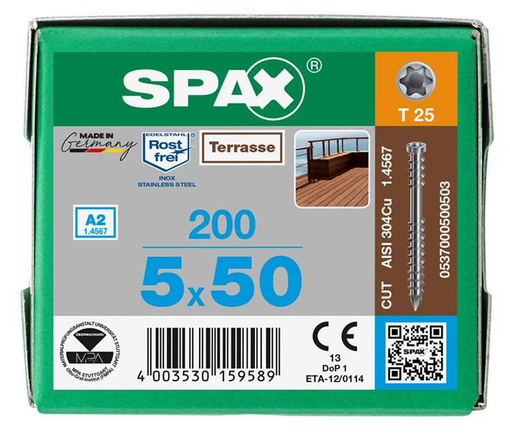 vlonderschroef rvs a2 spax vlonderschroef rvs a2 spax