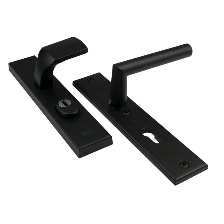 voordeurgarnituur alu mat zwart oxloc voordeurgarnituur alu mat zwart oxloc