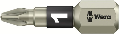 Schroefbit Pozidriv Rvs Wera - 3855/1 TS PZ1 25MM 1/4'' Schroefbit Pozidriv Rvs Wera - 3855/1 TS PZ1 25MM 1/4''