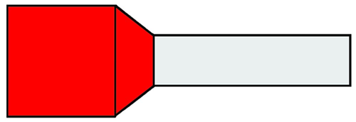 Adereindhuls Geisoleerd Klemko -  1.00MM2 ROOD Adereindhuls Geisoleerd Klemko -  1.00MM2 ROOD