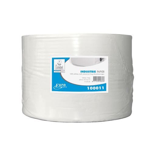 Poetspapier 1-Laags Euro Industrie - 240MM X 460M WIT Poetspapier 1-Laags Euro Industrie - 240MM X 460M WIT